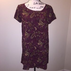 Short Sleeve Patterned Dress